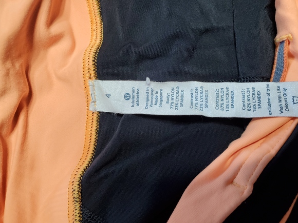 Lululemon run inspire crop Creamsicle pop leggings size 4 - Picture 5 of 9